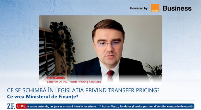 ZF Live. Viorel Sbora, partener,  ATIPIC Transfer Pricing Solutions: Dosarul preţurilor de transfer nu va mai putea fi păstrat „în sertar”. Marile companii vor fi obligate să îl depună în SPV în 30 de zile de la depunerea declaraţiei anuale de impozit pe profit