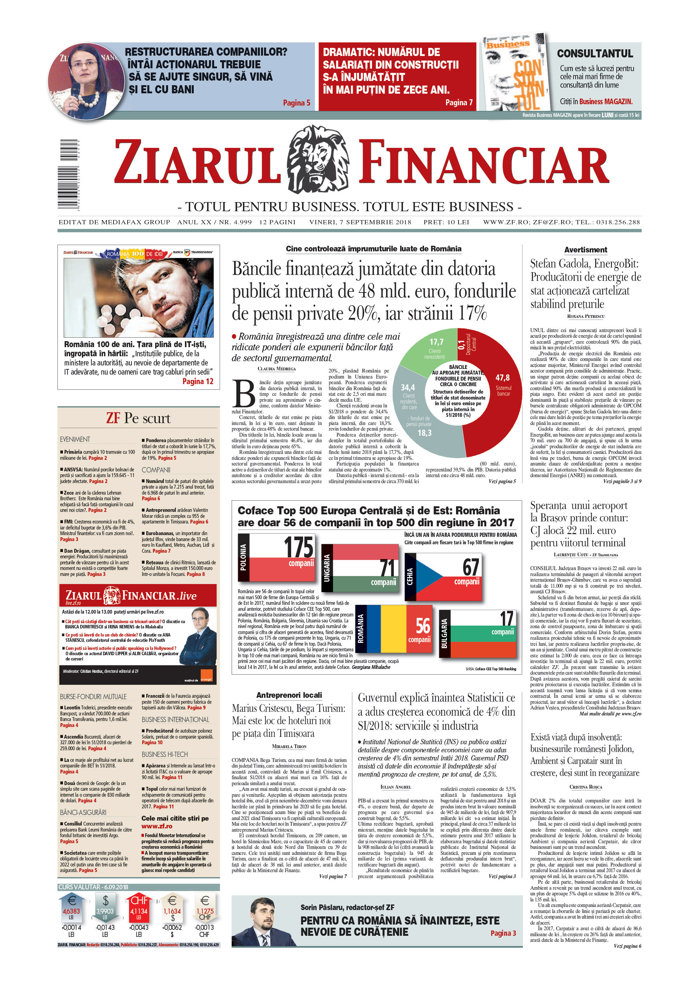 2018: economia este după şase ani de creştere neîntreruptă, totul pare roz, creşterea se îndreaptă spre 5%