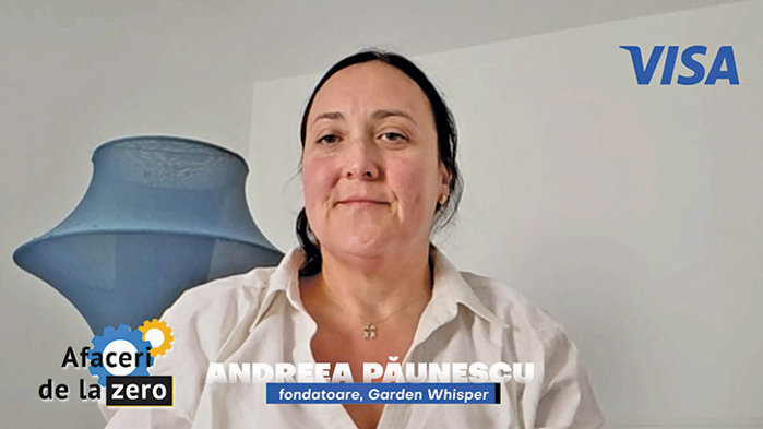 Afaceri de la Zero. Andreea Păunescu a pornit Garden Whisper, un studio de arhitectură peisageră care se ocupă de amenajarea grădinilor. „Peisagistica nu a apărut pur şi simplu doar ca idee de business, ci a fost profesia pe care am ales-o la 18 ani“