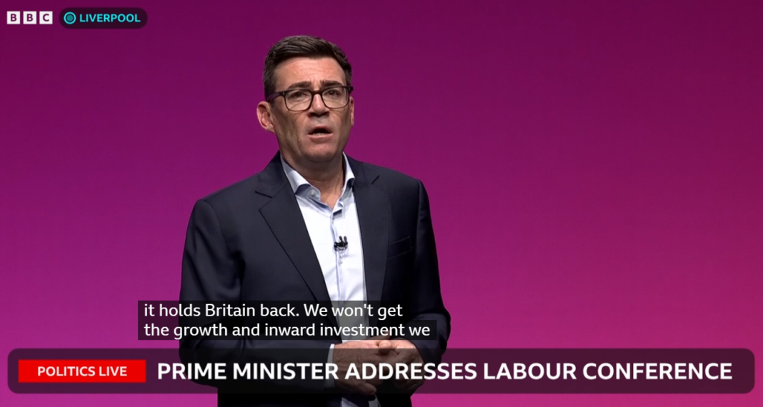 Andy Burnham a ținut primul său discurs la conferința anuală a Partidului Laburist în calitate de lider și prim ministru. El a făcut anunțuri importante despre politica pensiilor de stat și sporirea rolului statului în economie