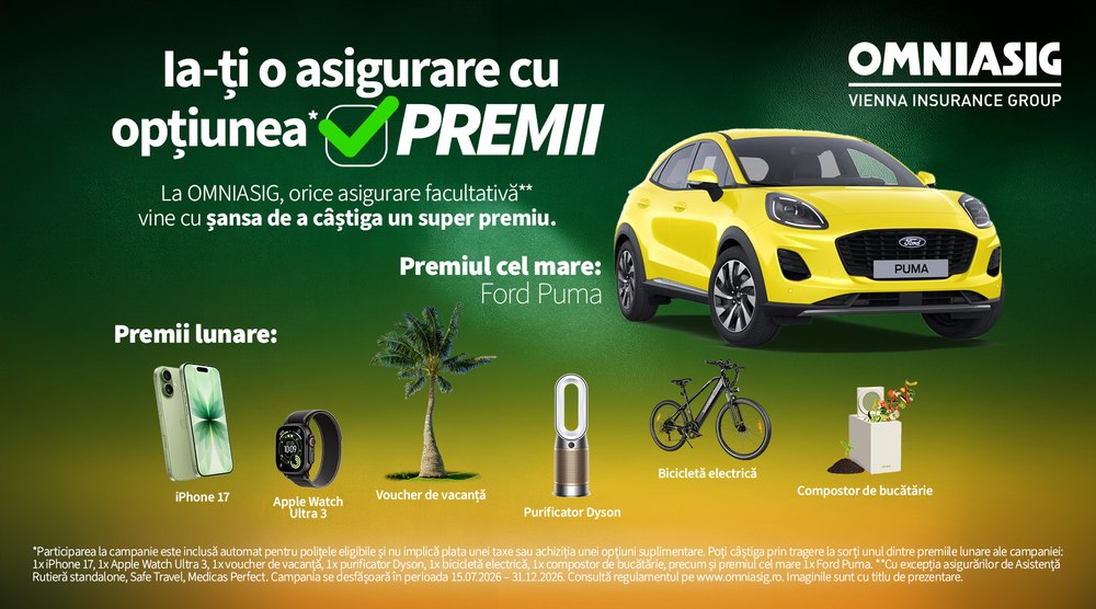 Campanie cu premii majore în asigurări, oferite de OMNIASIG