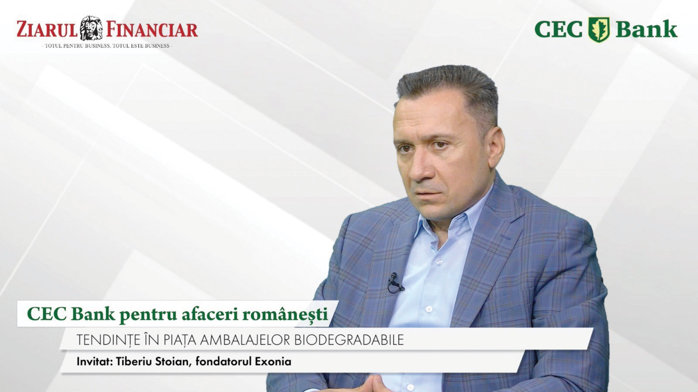 CEC Bank pentru afaceri româneşti. Tiberiu Stoian, Exonia, producător de ambalaje biodegradabile: „România exportă tona de lemn cu 150 de euro iar eu import hârtie din Finlanda cu 1.200 de euro pe tonă. Trebuie să trecem la valoare adăugată, dar asta înseamnă să ne convingem partenerii externi că România face produse de calitate“