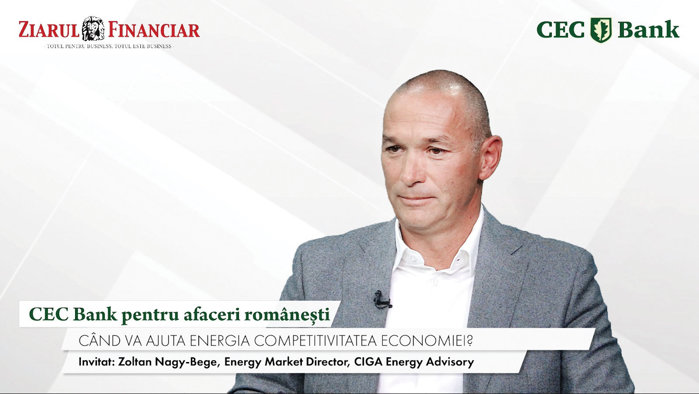 CEC Bank pentru afaceri româneşti. Zoltan Nagy-Bege, CIGA Energy Advisory: Singura soluţie este să mergem mai departe cu regenerabilele pentru că gazul ţine preţul energiei sus. Nu este vorba că am ratat oportunitatea stocării, adevărul crunt este că ne-a luat 2-3 ani de zile să ajungem la proiecte mature