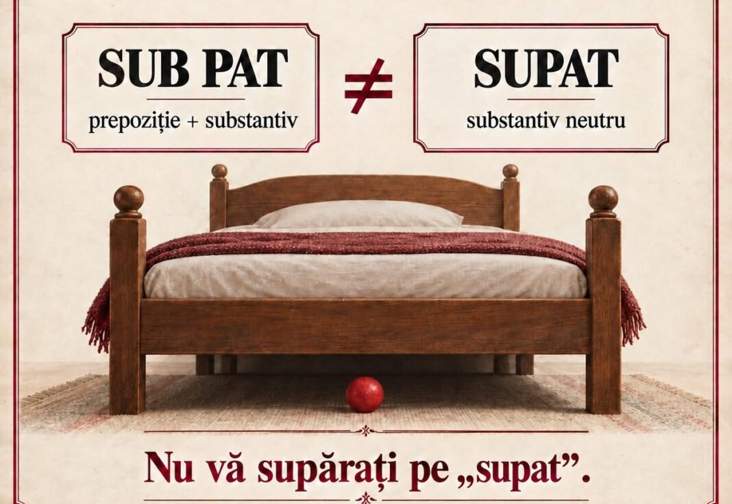 Controversa virală din supat: ”Cuvântul este mult mai vechi decât actuala agitație online. Puteți rămâne la 𝑠𝑢𝑏 𝑝𝑎𝑡. Dar nu vă supărați pe 𝑠𝑢𝑝𝑎𝑡” / Explicațiile Institutului de Lingvistică