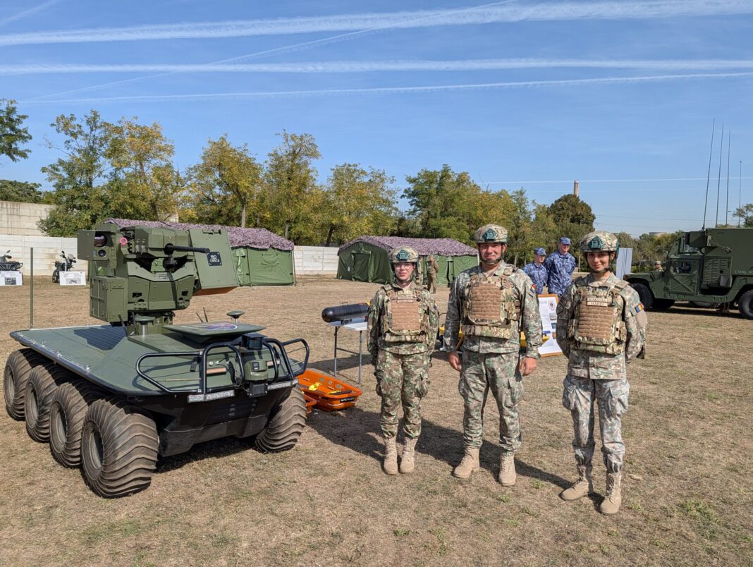 FOTO | Proiect de dronă terestră dezvoltat în Armata Română / UGV-ul Scorilo, realizat de o echipă de 3 oameni cu 400.000 de euro: „Ne-am dori să colaborăm cu Dacia pentru a produce platforma”