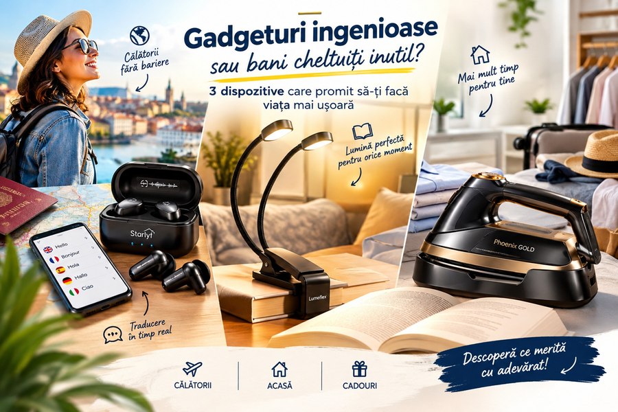 Gadgeturi ingenioase sau bani cheltuiți inutil? 3 dispozitive care promit să-ți facă viața mai ușoară