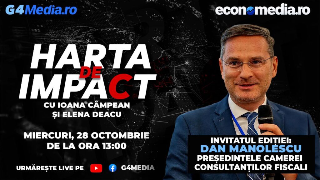 „Harta de impact” LIVE de la ora 13.00 | Ce mai poate taxa Guvernul și ce excepții pot fi eliminate? Explică Dan Manolescu, președintele Camerei Consultanților Fiscali