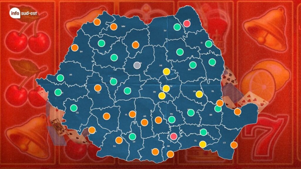 ISE: Păcănelele în marile orașe: Mai puțin de jumătate dintre municipiile-reședință le-au interzis complet după ce Guvernul a pasat la primării responsabilitatea reglementării jocurilor de noroc (hartă interactivă)