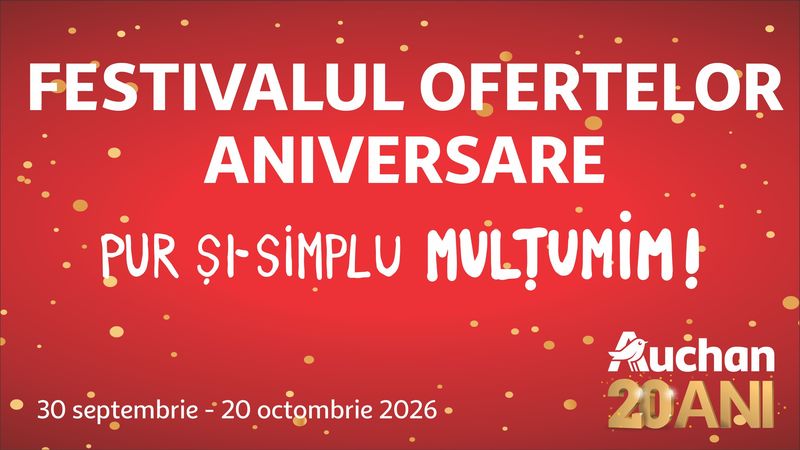 NEWS.ro: 20 de ani de Auchan în România: oferte speciale, surprize şi reduceri de până la 50%