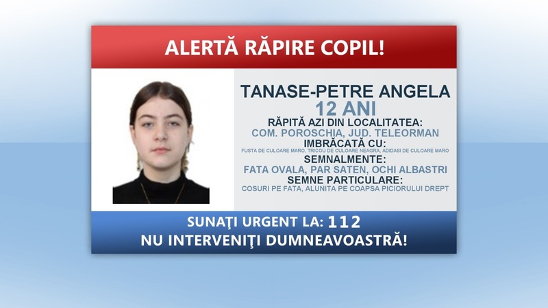 NEWS.ro: Alertă răpire copil în judeţul Teleorman – O fată de 12 ani ar fi fost urcată într-un autoturism, împotriva voinţei sale, de către trei persoane / Unul dintre bărbaţi a fost identificat - FOTO