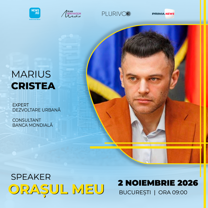 NEWS.ro: Expertul în dezvoltare urbană Marius Cristea va vorbi la evenimentul premium News.ro 