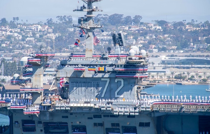 NEWS.ro: Portavionul USS Abraham Lincoln a revenit în SUA, în portul de ataş San Diego, după o desfăşurare agitată în O.Mijlociu