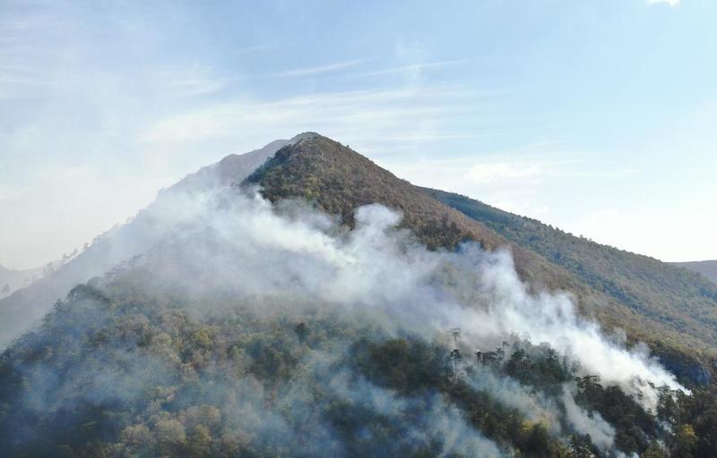 NEWS.ro: Sute de pompieri militari, silvicultori şi piloţi de elicoptere ale MAI acţionează în continuare pentru stingerea incendiilor de pădure din apropierea staţiunilor Băile Herculane şi Băile Olăneşti