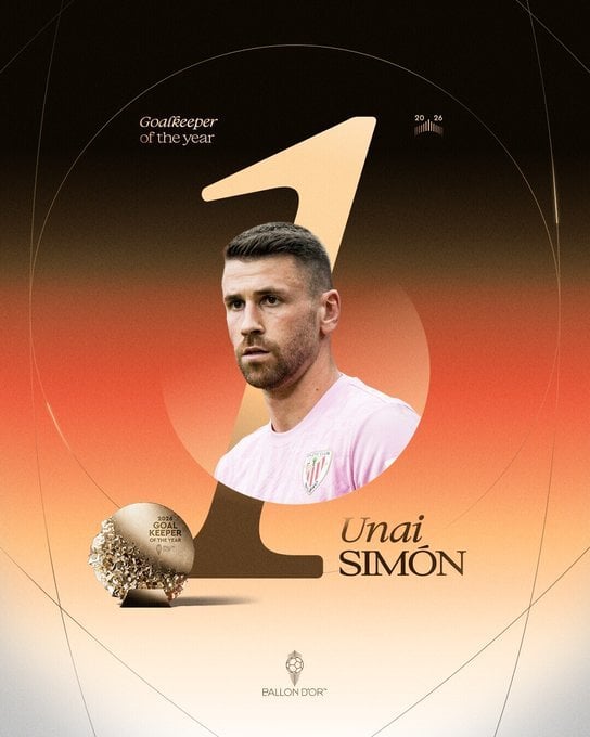NEWS.ro: Unai Simon, cel mai bun portar al sezonului la gala Balonul de Aur / Cata Col s-a impus la feminin
