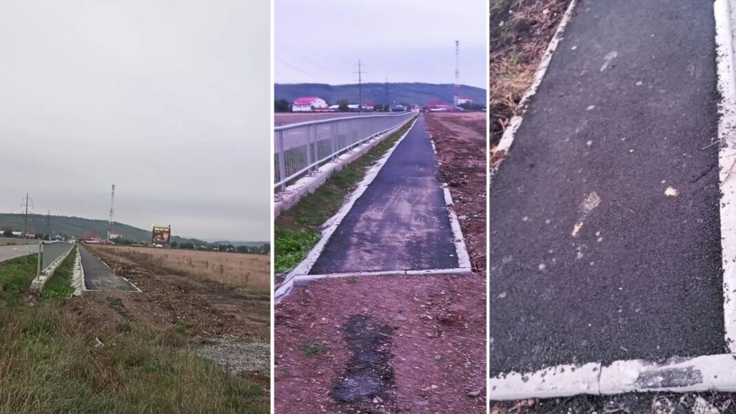 Unirea care nu s-a mai făcut / Două comune din Iași trebuiau să se lege printr-o pistă de biciclete / Se termină acum în câmp, vecinii nu au bani / ”Așteptăm o linie de finanțare pentru așa ceva”