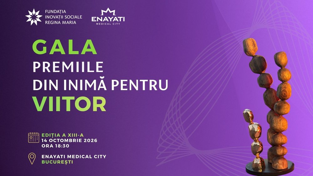 Zeci de companii și personalități, nominalizate la Premiile „Din inimă pentru viitor” 2026. Câștigătorii vor fi anunțați pe 14 octombrie